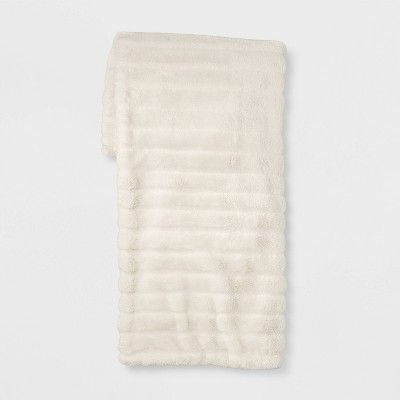 Textured Faux Fur Reversible Throw Blanket - Project 62™ | Target