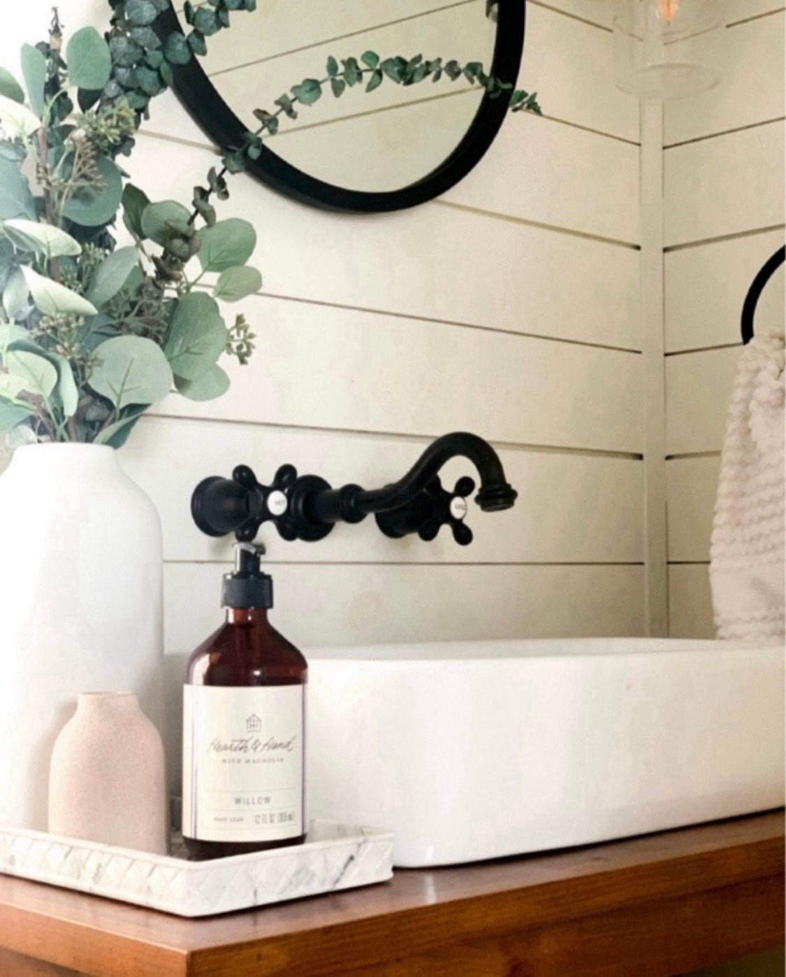 Bathroom Vanity View

2025 home trends, Modern farmhouse bathroom, bath, half bath, bathroom, faucet, shiplap, sink, neutral, neutral bathroom, target finds, Wayfair finds, renovations, home decor, interior design 

#LTKHome