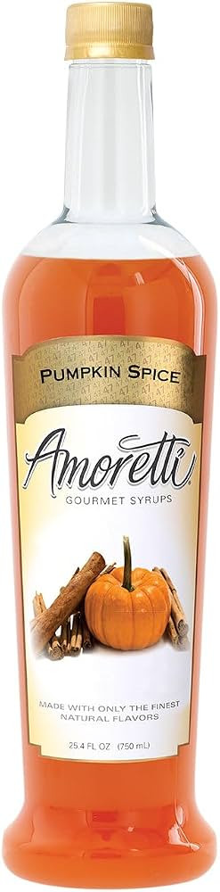 Amoretti - Pumpkin Spice Gourmet Syrup 750 ml, Flavor Coffees, Teas, Cocktails, & other Beverages... | Amazon (US)