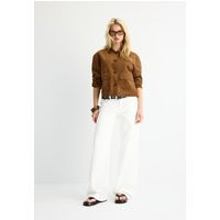 Stradivarius Faux suede jacket with pockets Pale camel S | Stradivarius (UK)