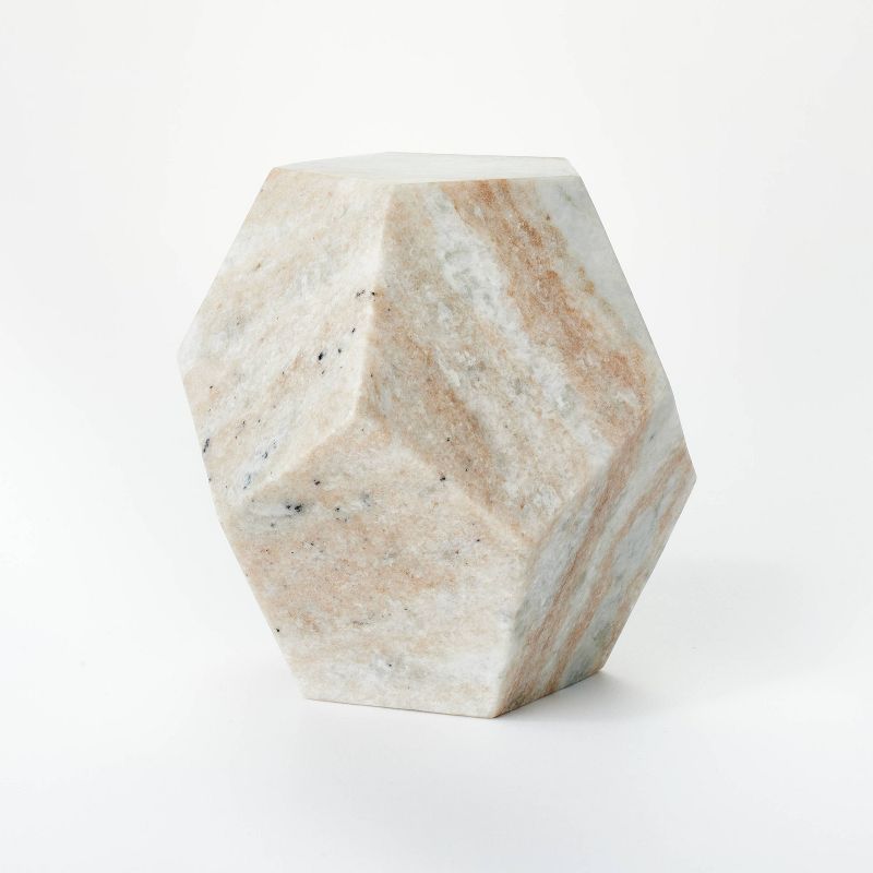 Faceted Marble Decorative Figurine - Threshold&#8482; designed with Studio McGee | Target