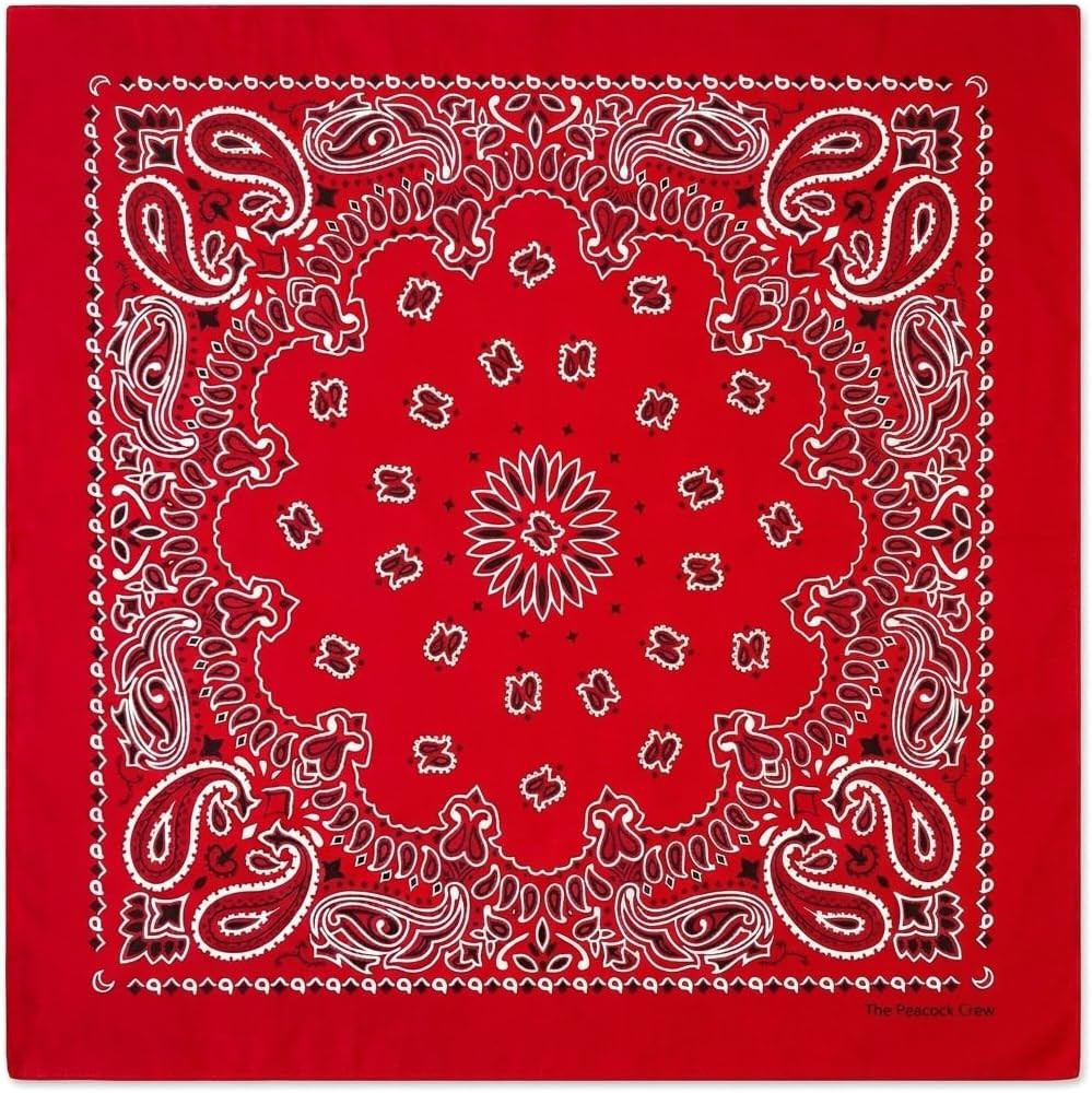 Premium Soft Cotton Designer Bandana for Men and Women 22x22 in | Amazon (US)