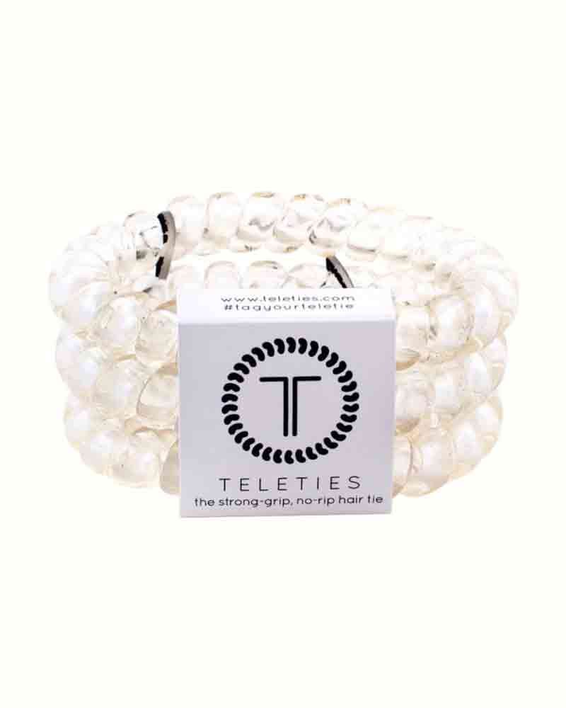 Teleties Crystal Clear Small Hair Tie Set (3-Pack) | The Paper Store