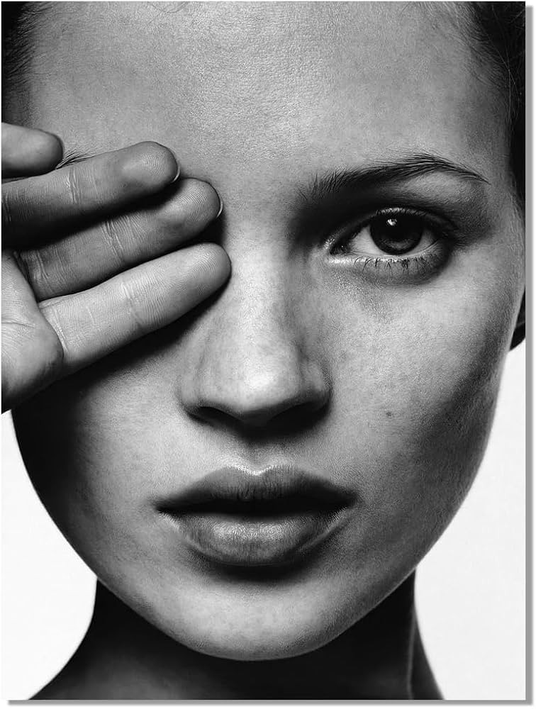 Trendy Luxury Wall Art-Retro Fashion Woman Covering One Eye Poster For Girls Room Wall Decor-Vint... | Amazon (US)