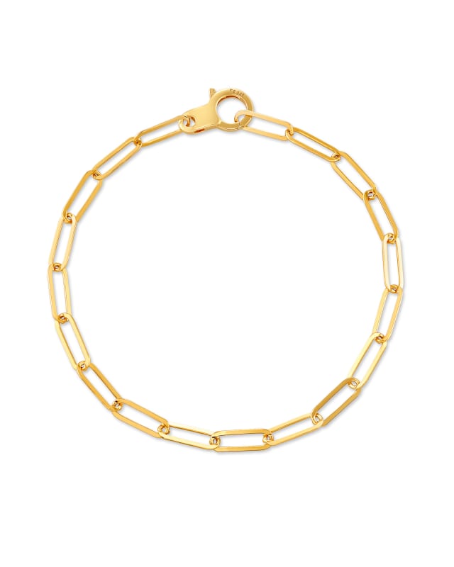 Large Paperclip Chain Bracelet in 18k Yellow Gold Vermeil | Kendra Scott | Kendra Scott