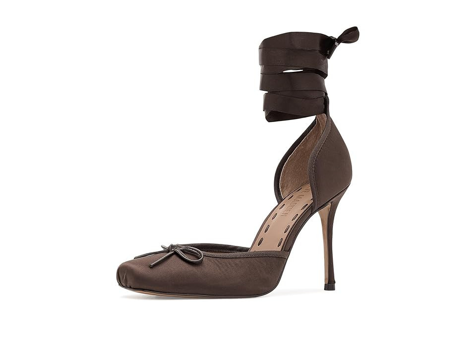 Steve Madden Larina Women's Shoes Dark Brown Satin: 8.5 M | Zappos.com