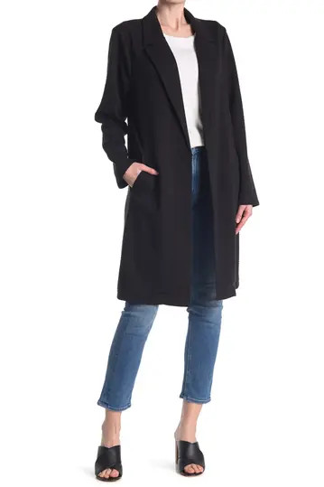 Notch Lapel Long Knit Jacket | Nordstrom Rack