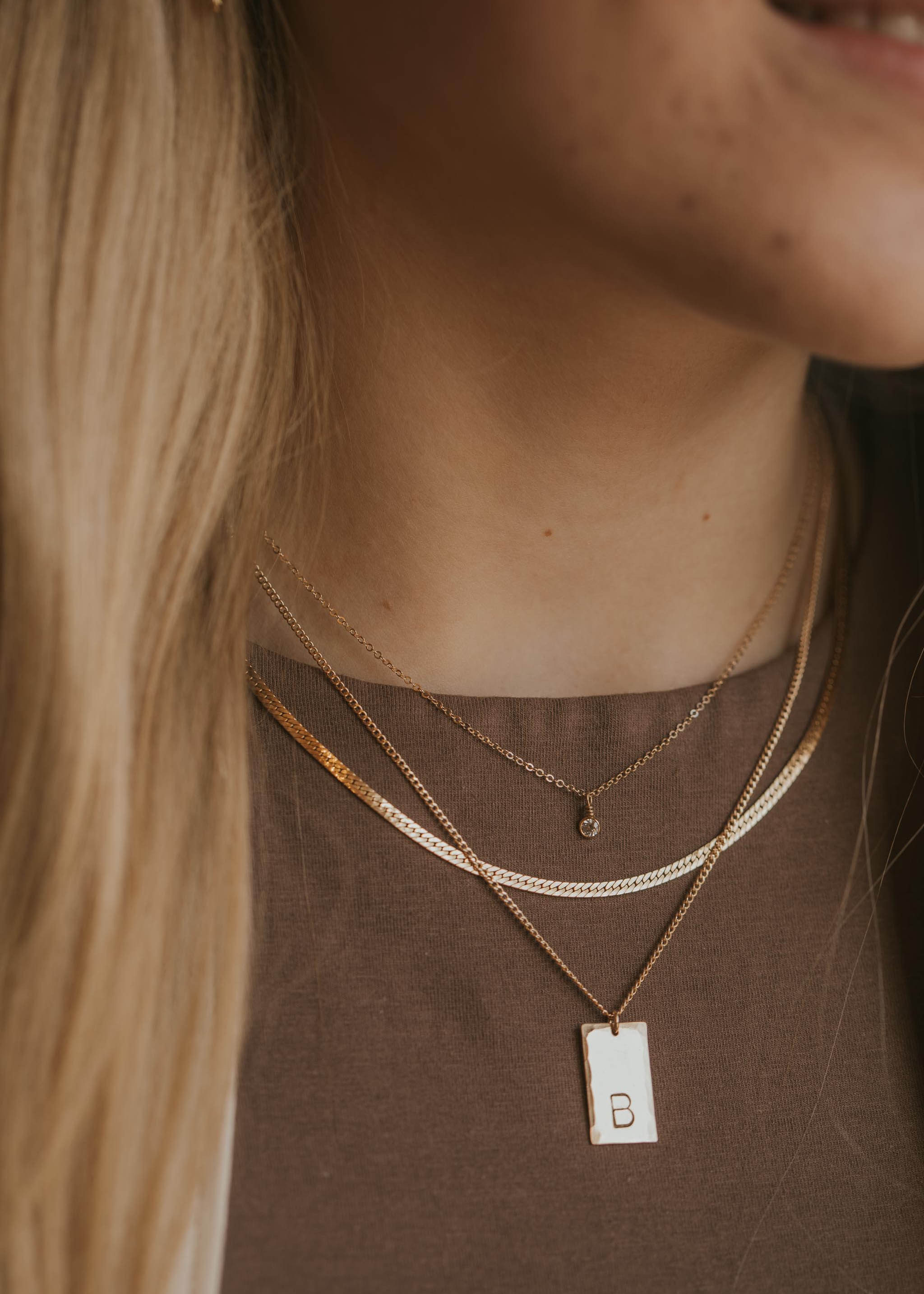 Blake Initial Necklace | Hello Adorn
