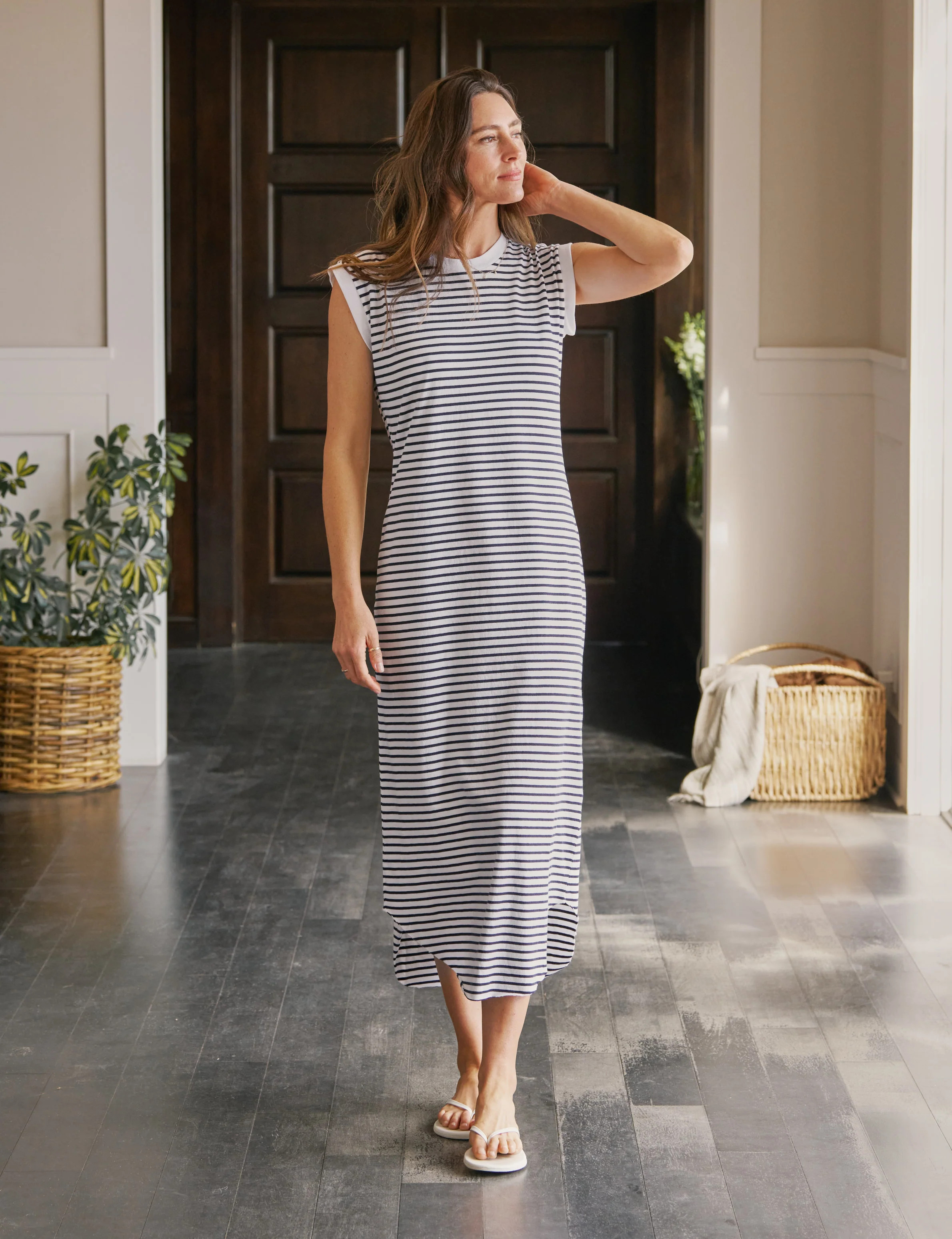CORY Navy French Stripe, Heritage Jersey | Frank & Eileen
