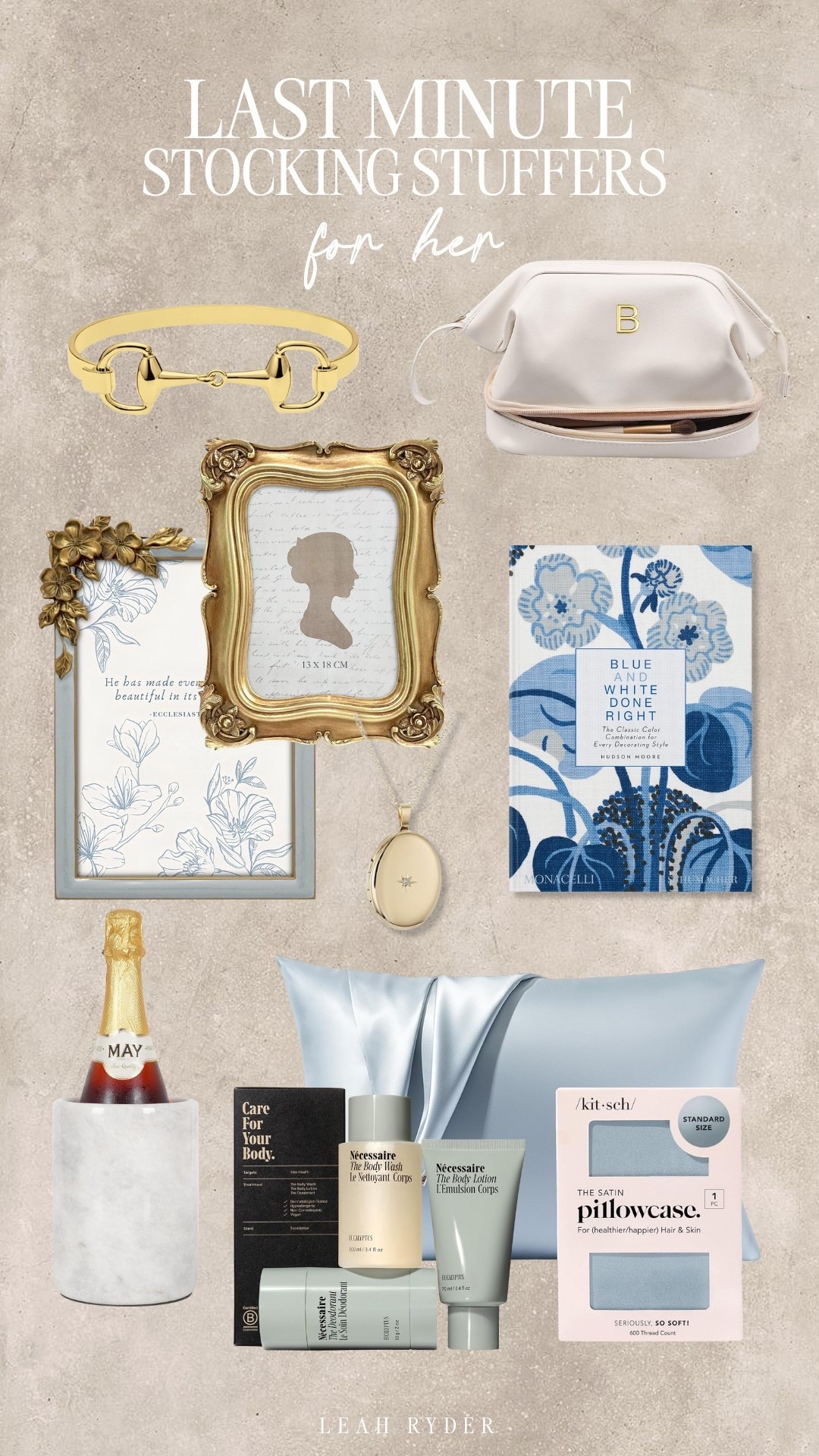 Last minute stocking stuffers for her that feel elevated, thoughtful, and easy to order on Amazon. This roundup includes chic jewelry, monogrammed beauty bags, luxe home accents, silk pillowcases, and self-care gifts she will actually use. These stocking stuffer gift ideas for women are perfect for moms, sisters, friends, or anyone who loves classic, feminine finds. All items are compact, giftable, and ideal for Christmas stocking stuffers that still feel special.

#LTKHoliday #LTKGiftGuide