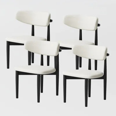 Mid-Century Modern Wood Dining Chairs, Upholstered Wood Dining Chair Side Chair, Fully Assembled | Wayfair North America