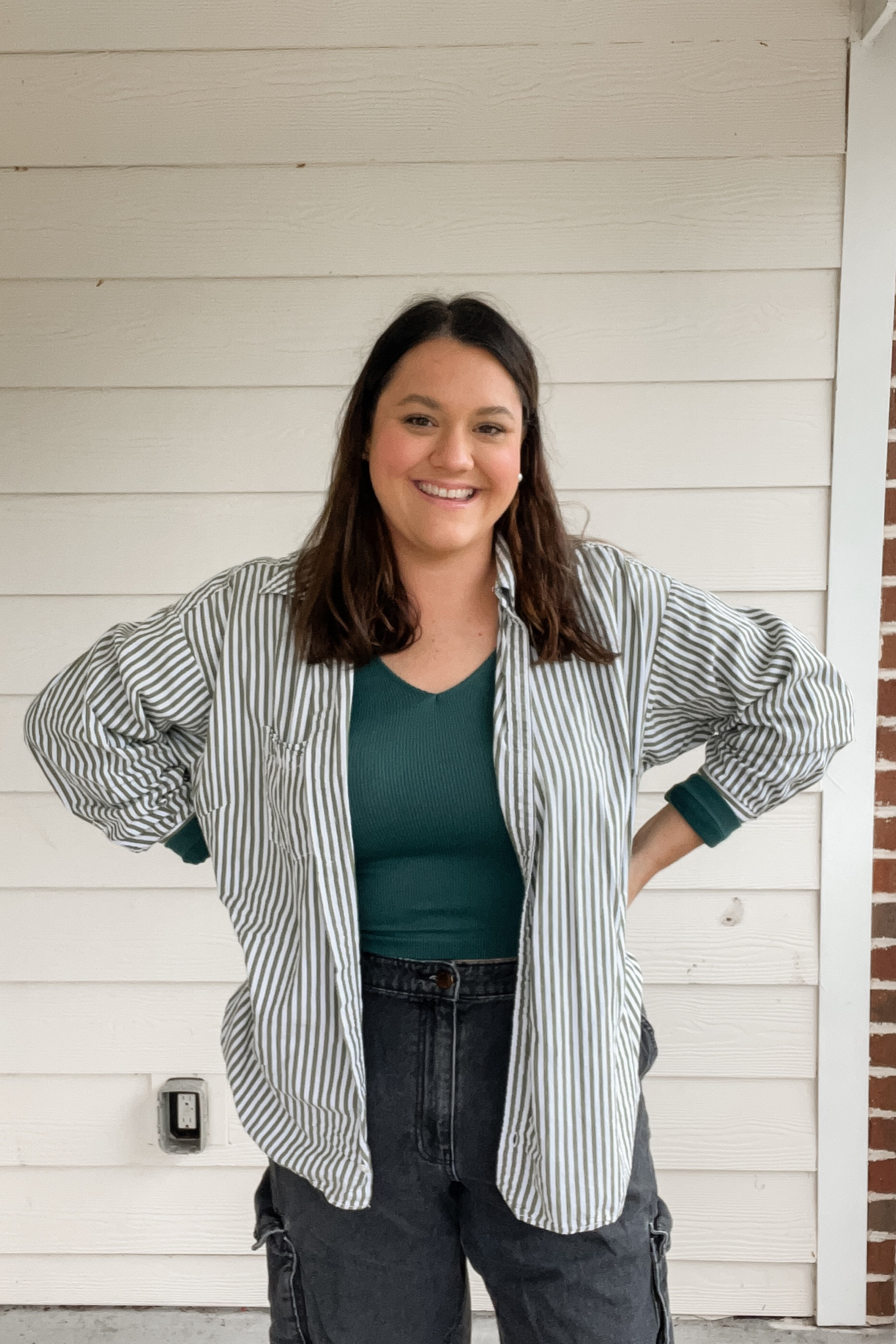 A striped button down is a closet staple 

#LTKmidsize #LTKstyletip #LTKSeasonal