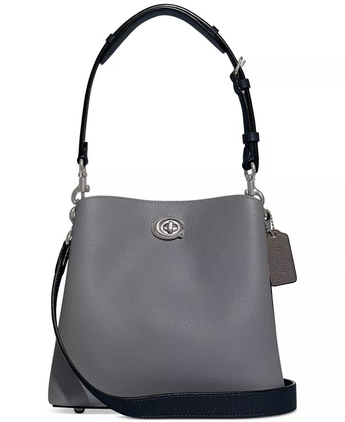 COACH Pebble Leather Willow Bucket Bag with Convertible Straps - Macy's | Macy's