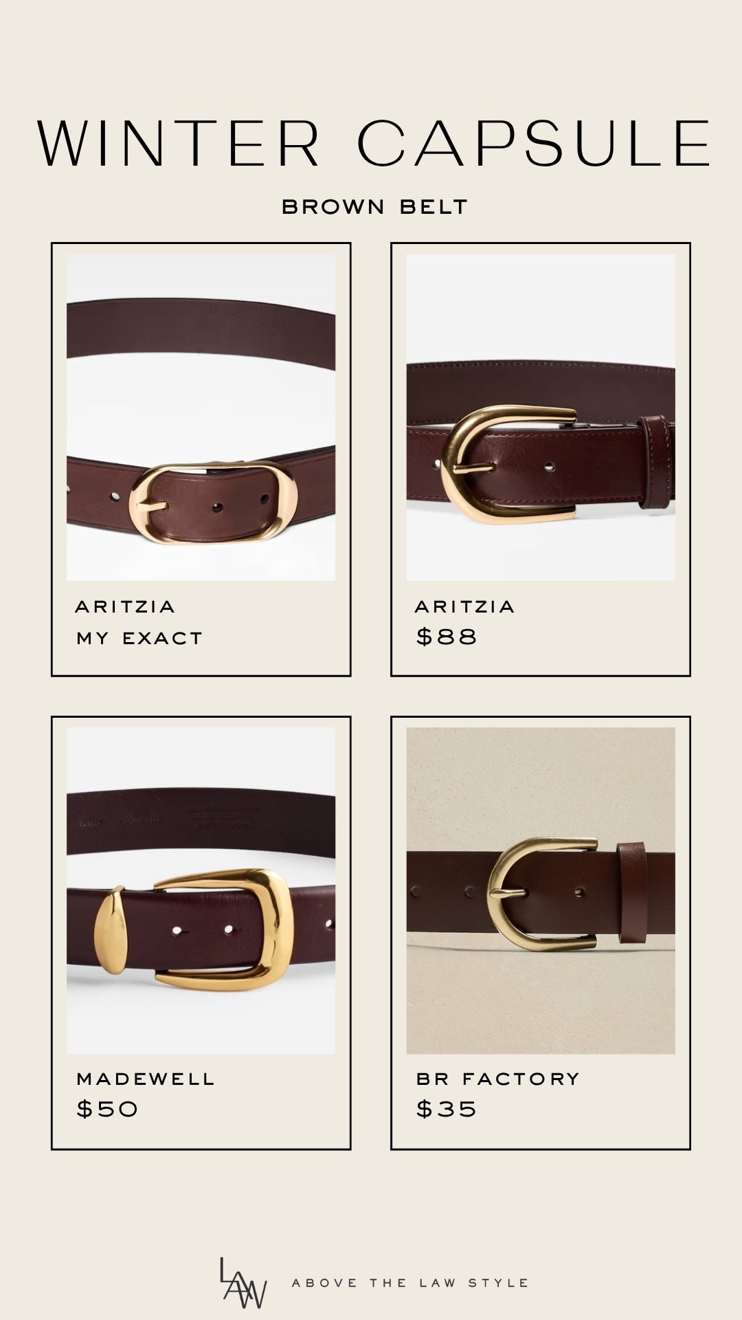 Winter Capsule: Brown Belt

#LTKFindsUnder50 #LTKFindsUnder100 #LTKStyleTip