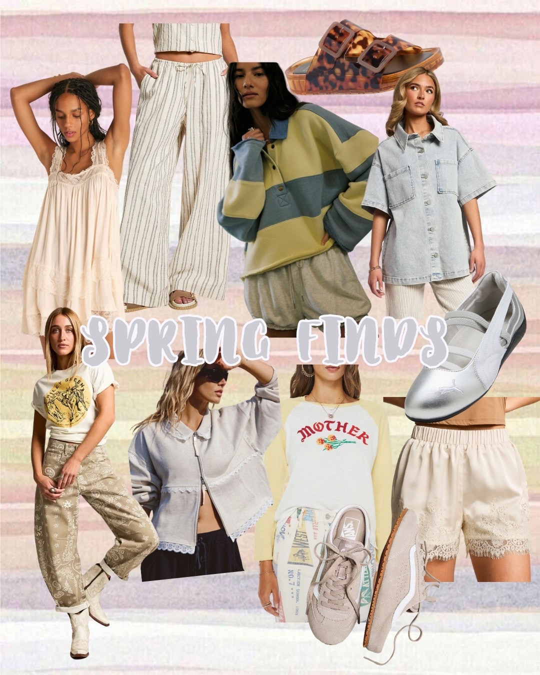 never been more ready for spring + summer clothes !! 

Rugby shirt, lace layering, bandana pants, denim shirt, elevated zip up, striped linen pants, jelly slides, slip on sneakers

#LTKSeasonal