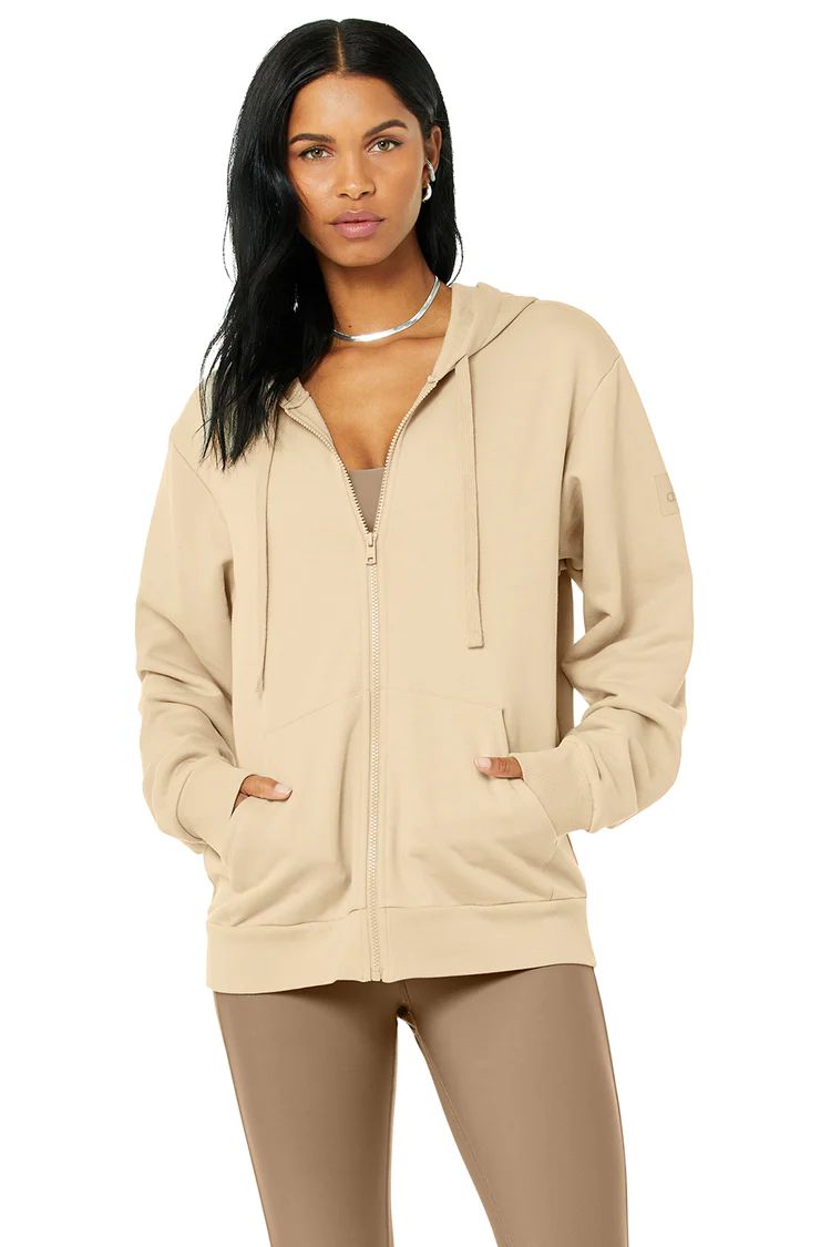 Everyday Full Zip Hoodie - Sand Dune | Alo Yoga