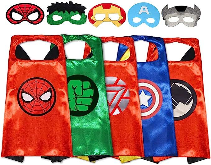 GREAMBABY Superhero Capes with Masks Dress up Costumes Halloween Christmas Cosplay Festival Birth... | Amazon (US)