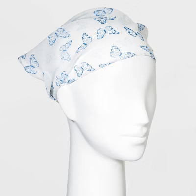 Butterfly Print Headscarf - Wild Fable™ Blue/White | Target