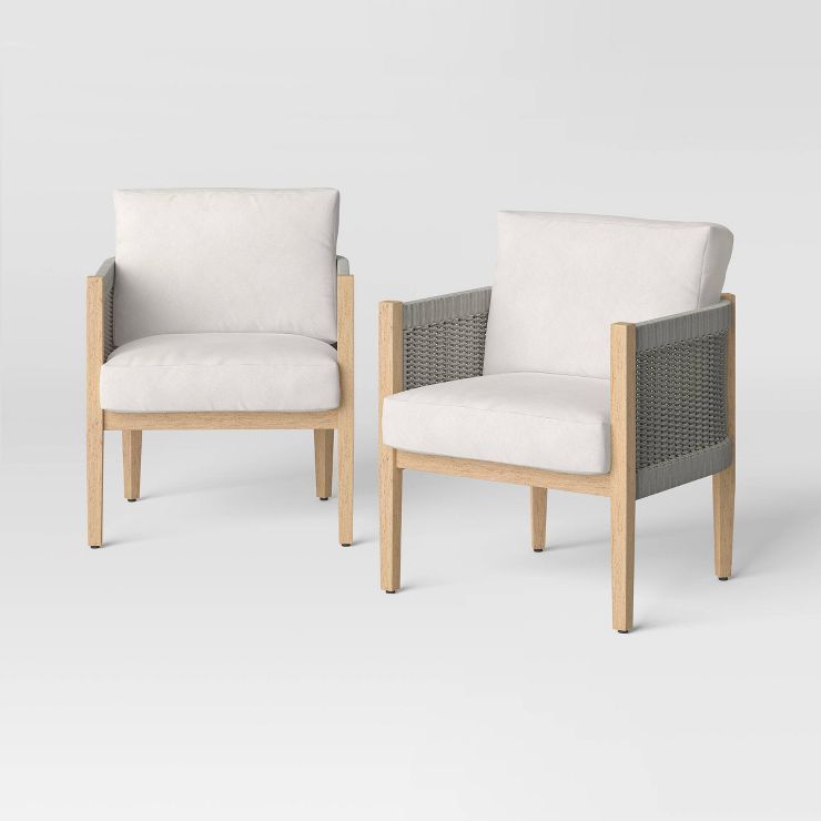 Pasadena 2pk Patio Club Chairs, Outdoor Furniture - Gray - Threshold™ designed with Studio McGe... | Target