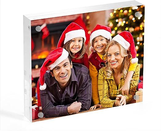 Picture Frame, TWING 8x10 Acrylic Photo Frames Horizontal Magnet Double Sided Photo Frame with Mi... | Amazon (US)