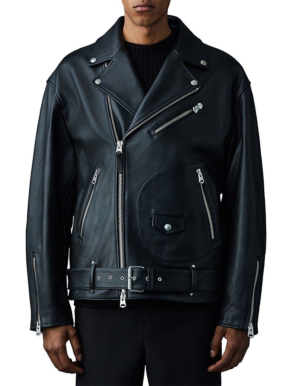 Men's Clement Oversized Leather Jacket - Black - Size 46 | Saks Fifth Avenue