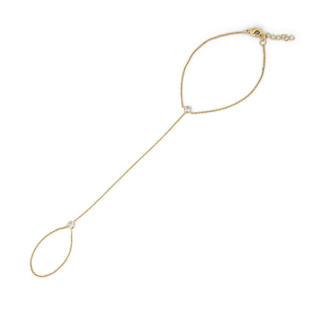 Electric Picks xSarah & Hollie Off The Coast Hand Chain in Gold at Nordstrom | Nordstrom