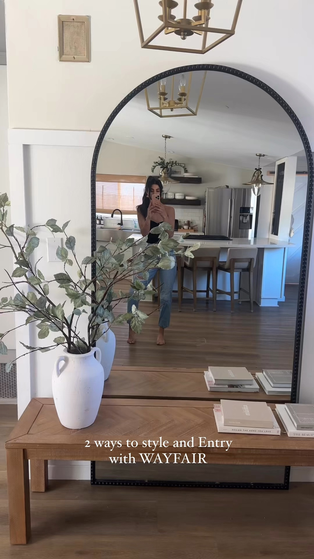 Wayfair bench, Entry way decor, entryway bench, farmhouse bench, wayfair mirror entryway, bedroom bench @wayfair #wayfair #wayfairpartner 

#LTKHome