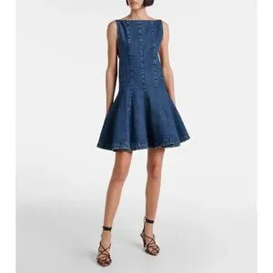 KHAITE Mags denim minidress US 4 $1180 | Poshmark
