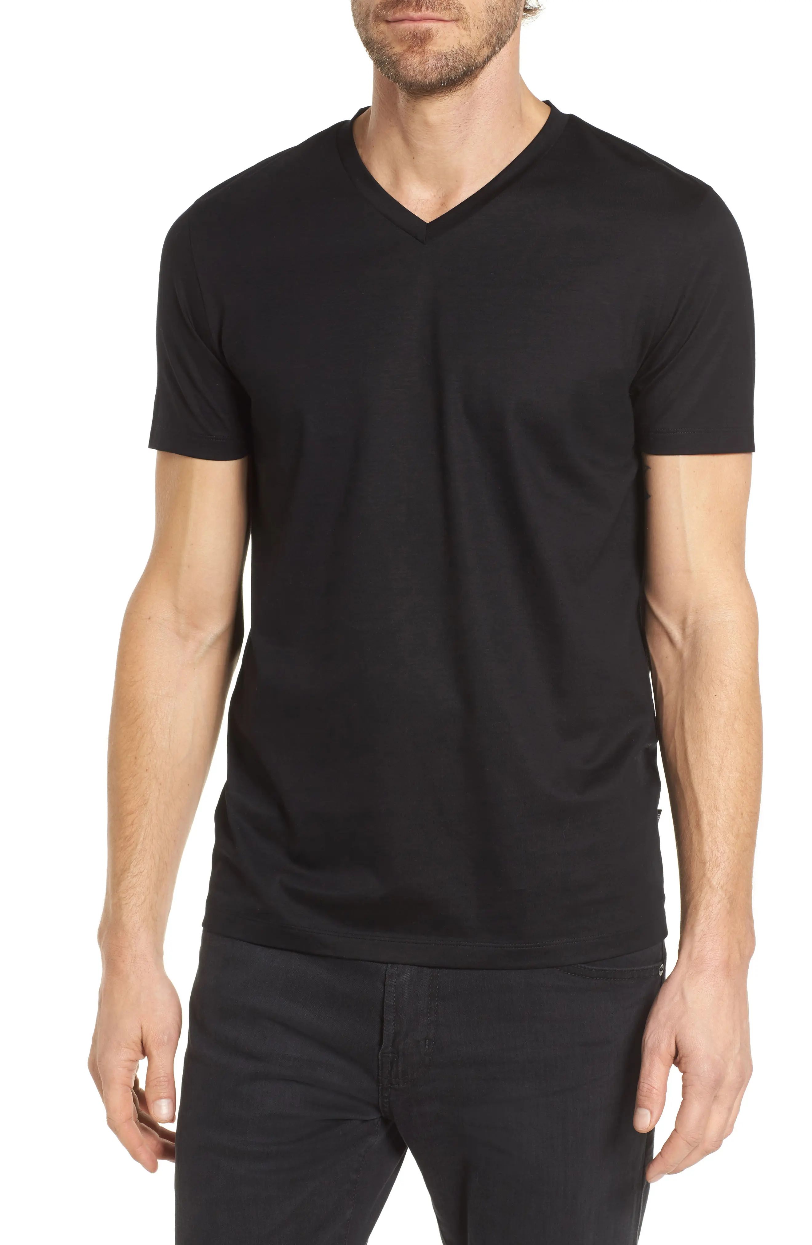 BOSS Teal Slim Fit V-Neck T-Shirt | Nordstrom