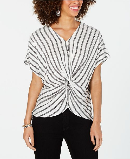 Style & Co Twist-Front Top, Created for Macy's  & Reviews - Tops - Women - Macy's | Macys (US)