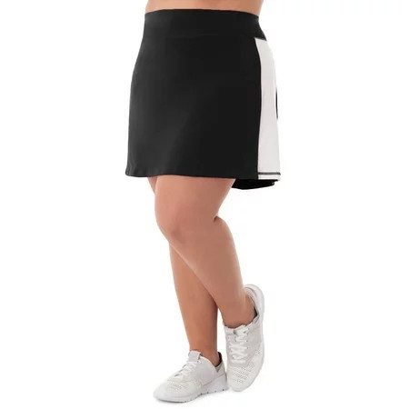 Athletic Works Women s Plus Size Cotton 19 Varsity Stripe Skort | Walmart (US)