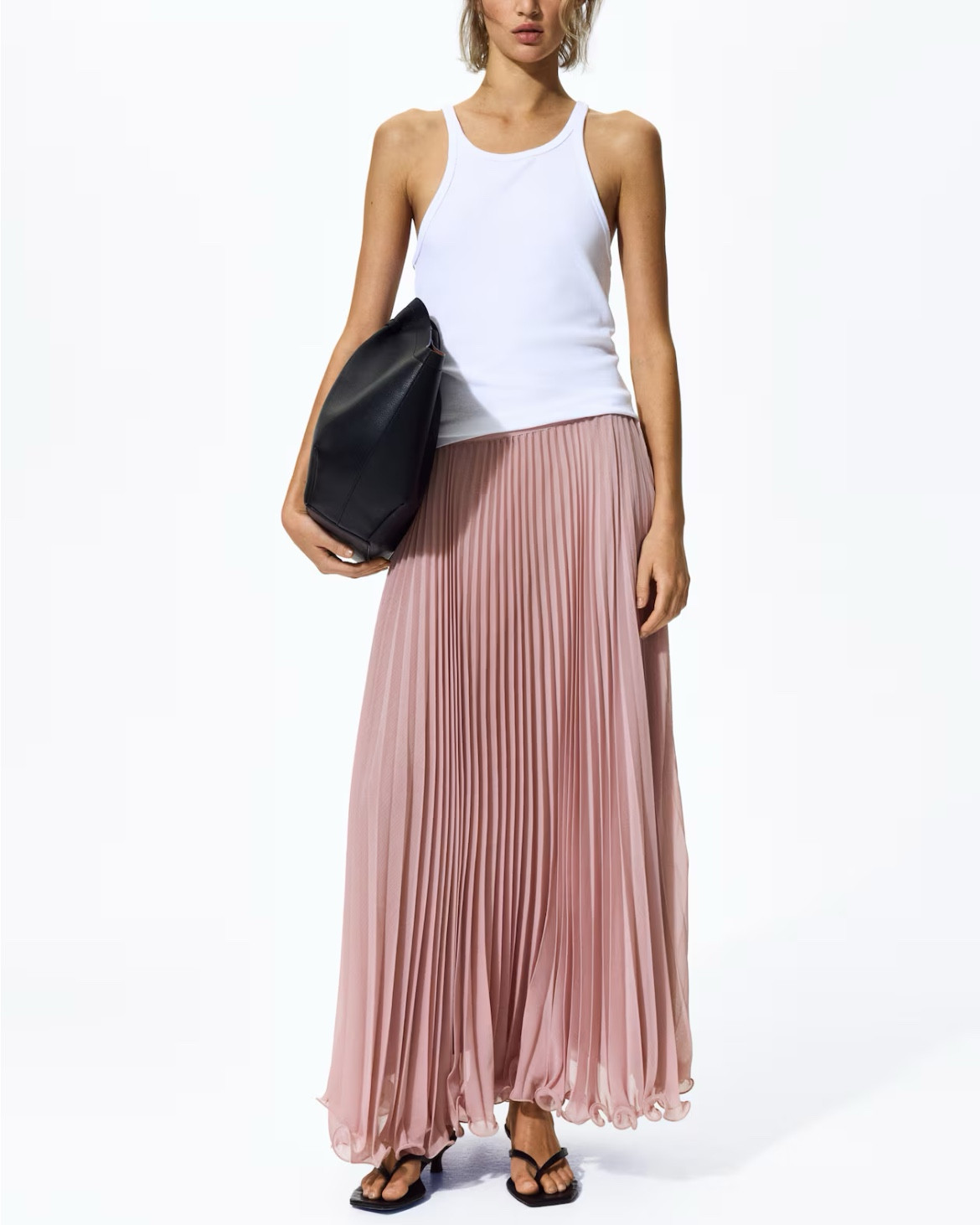 Blush pink pleated maxi skirt 

#LTKSaleAlert #LTKSeasonal