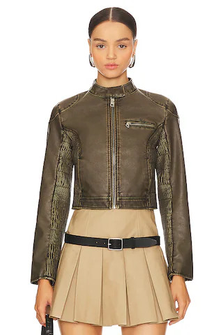 Bay Faux Leather Jacket | Superdown