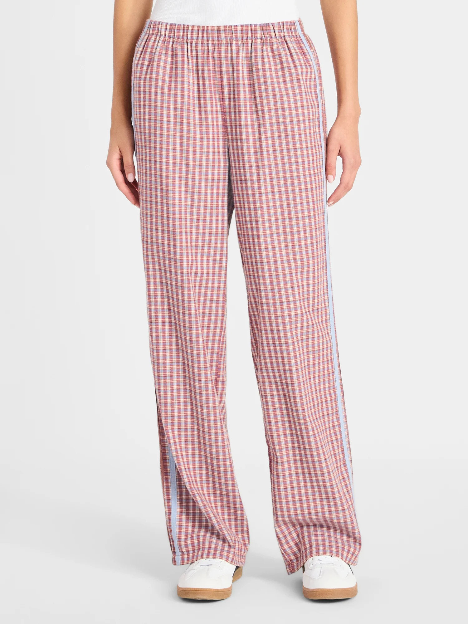 No Boundaries Cotton Boxer Pants with Side Stripes, 31'' Inseam, Women's | Walmart (US)