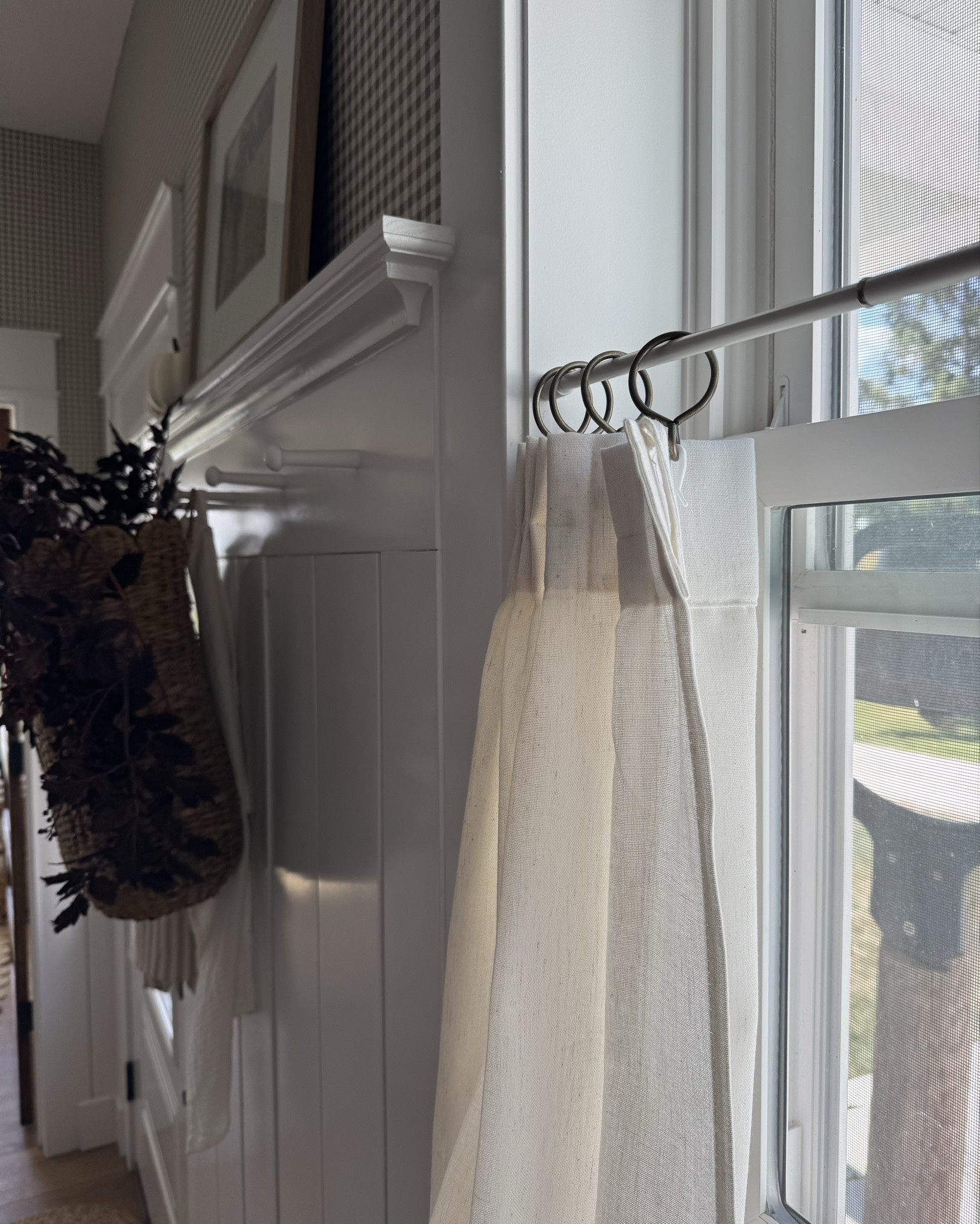 The simplest cafe curtains in the mudroom!

#LTKHome