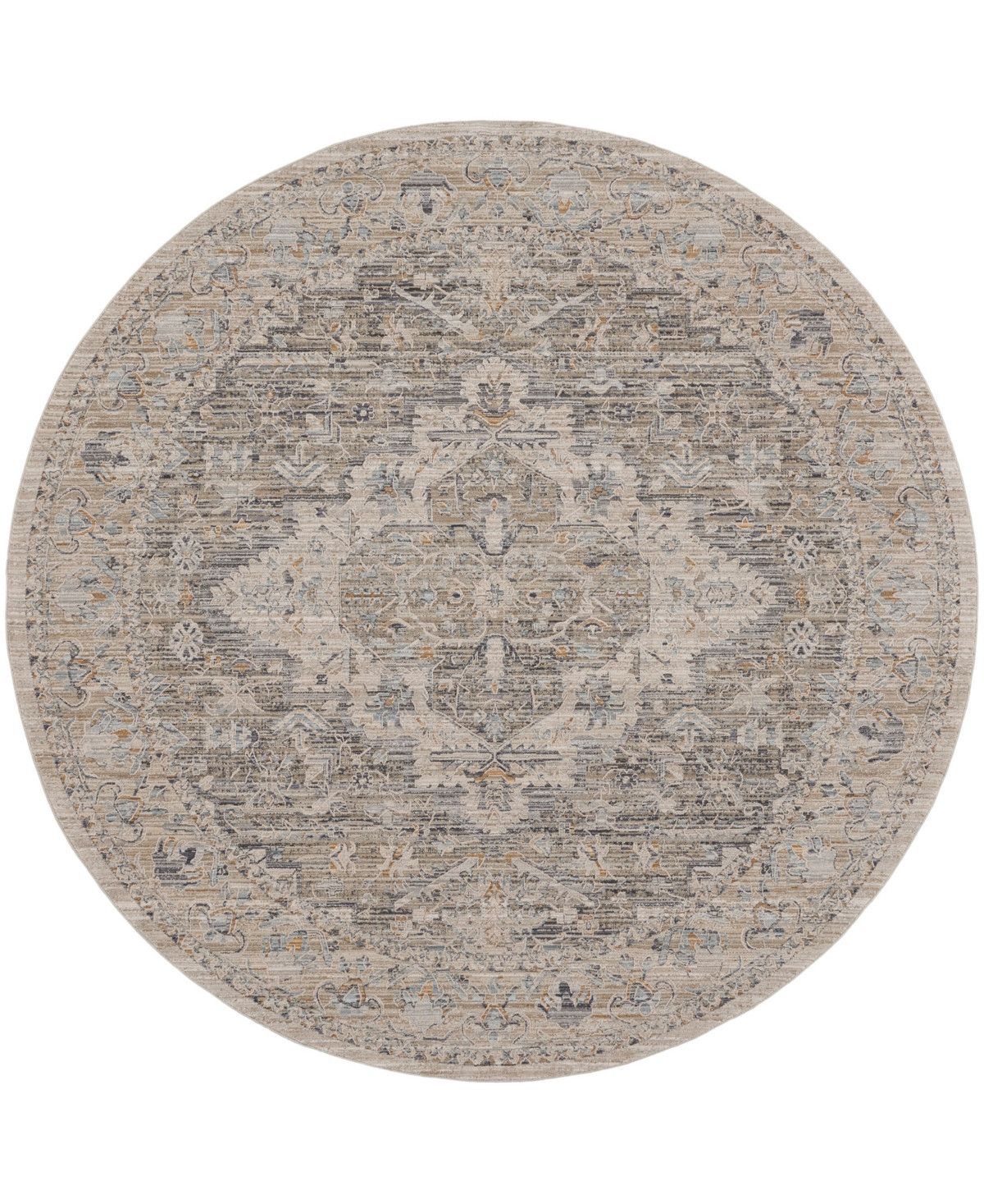 Nourison Home Lynx LNX04 7'10"x7'10" Round Area Rug - Ivory | Macy's
