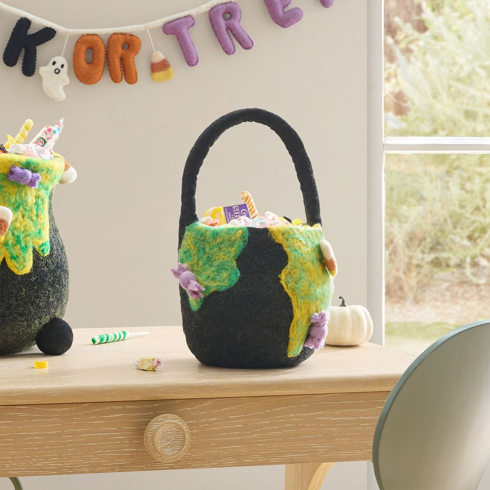 Felt Spooky Slime Treat Bucket | West Elm (US)