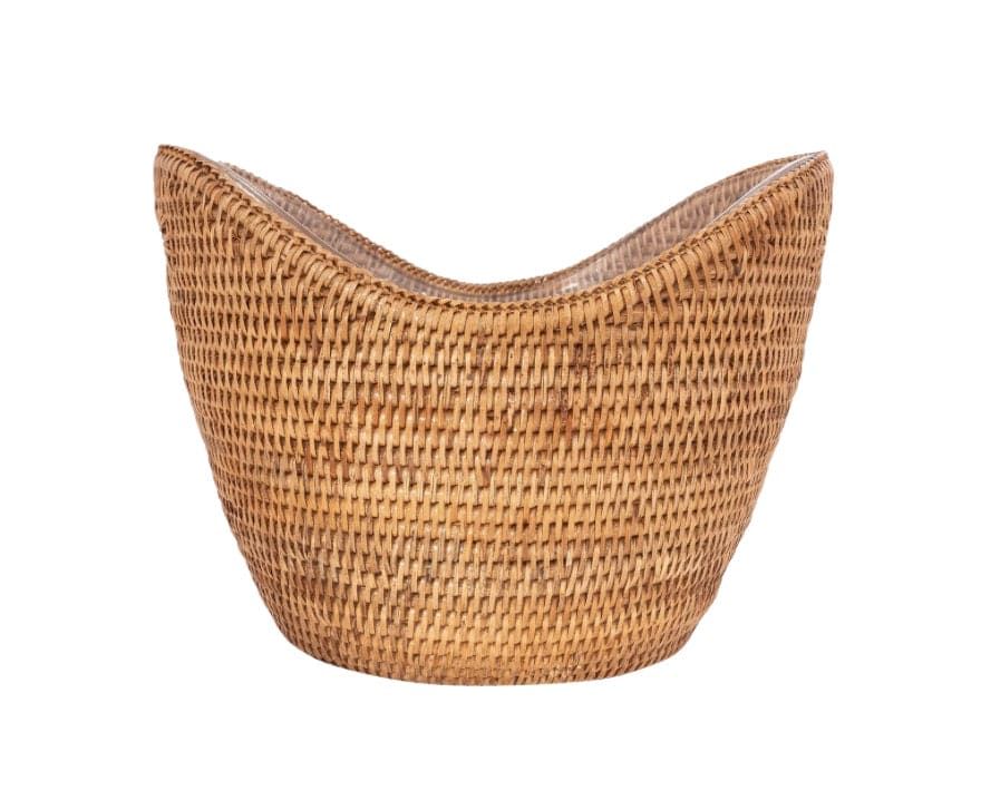 Rattan Champagne Bucket with Acrylic Insert | Half Past Seven