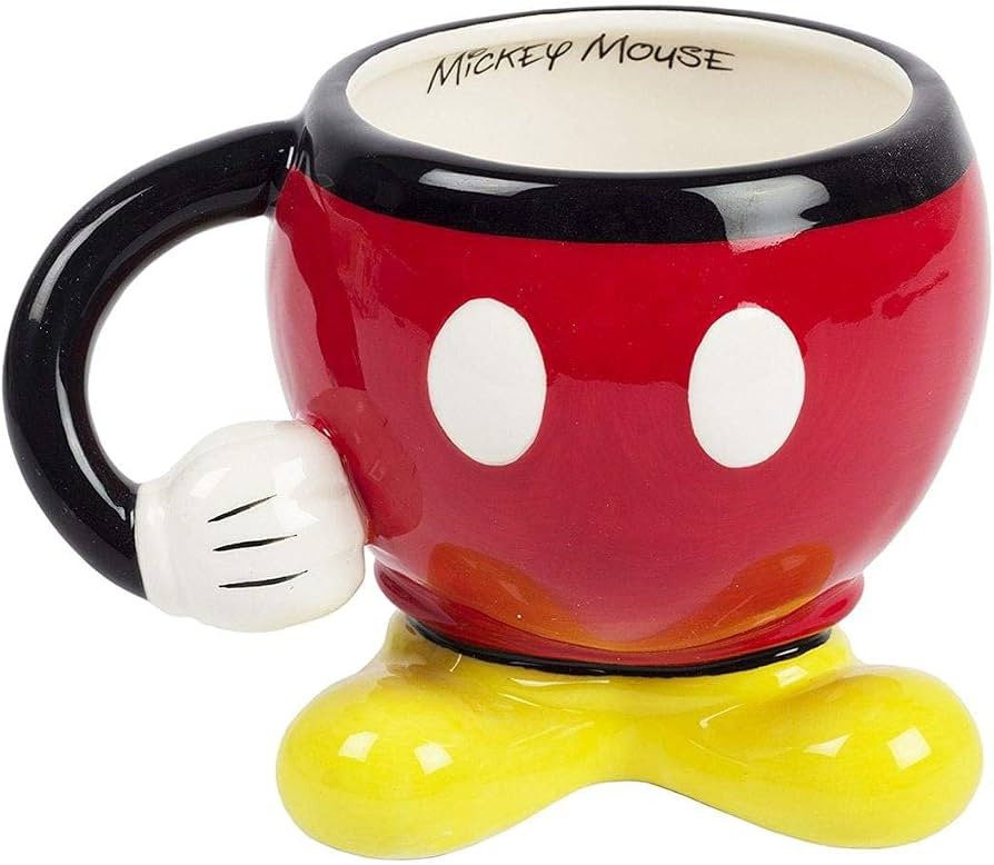 Disney Mickey Mouse Red Molded Mug with Arm | Amazon (US)