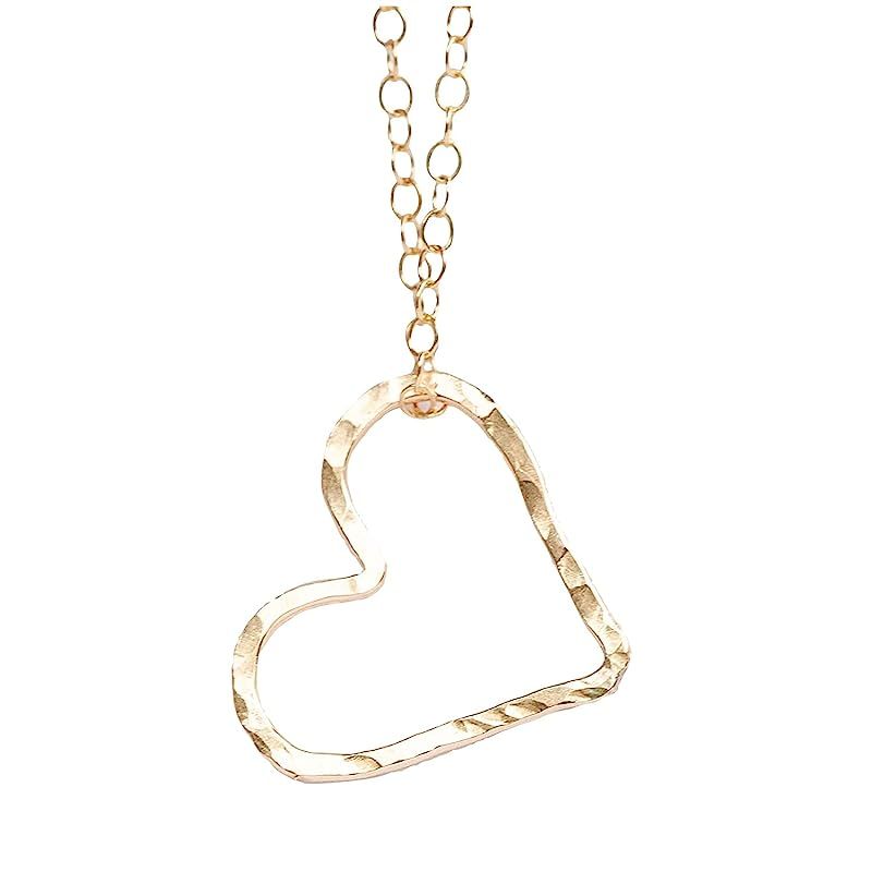 Floating Heart Pendant with 18 inch Necklace Gift for Mom Woman | Christmas Simple Gift Idea | De... | Amazon (US)