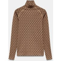 Zara - Jacquard Seamless Thermolite® Core Thermal T-Shirt Ski Collection In Camel - S - Woman | Zara UK