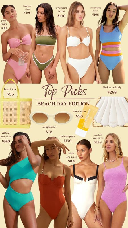 Cute bikini sets, one piece swimwear and other summer accessories for your next beach day or poolside getaway 🏝️

#LTKSeasonal #LTKSwim
