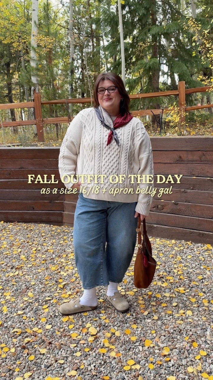& it's all shopped from my closet 😮‍💨💁🏻‍♀️🍂

comment "fall" and I'll send you all the outfit deets 🧡#size16style #size18outfit #apronbellybaddies #over30fashion #cozylife