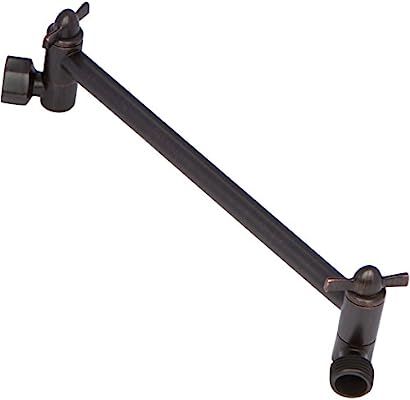 Adjustable Shower Head Extension Arm - 10 Inch Brass Shower Arm Extender Hardware - Oil-Rubbed Br... | Amazon (US)