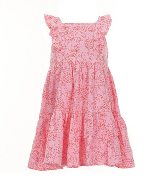 Little Girls 2T-6X Printed Tropical Dress | Dillard's