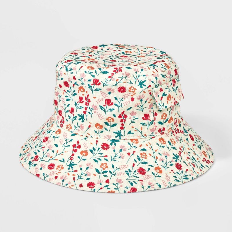 Girls' Floral Bucket Hat with Pocket - art class™ | Target