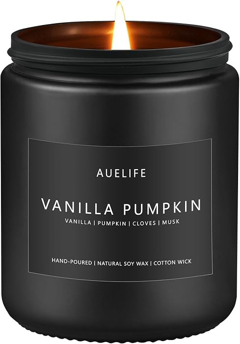 Fall Candle, Vanilla Pumpkin Scented for Home, Soy Wax | Amazon (US)