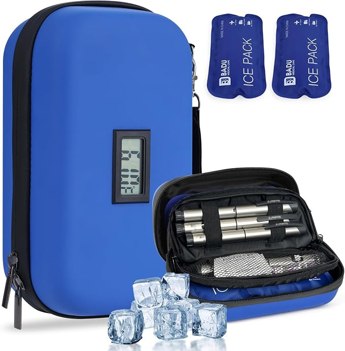 Insulin Cooler Travel Case TSA Approved Refrigerated Medicine Cooler for Travel w/Thermometer Tem... | Amazon (US)