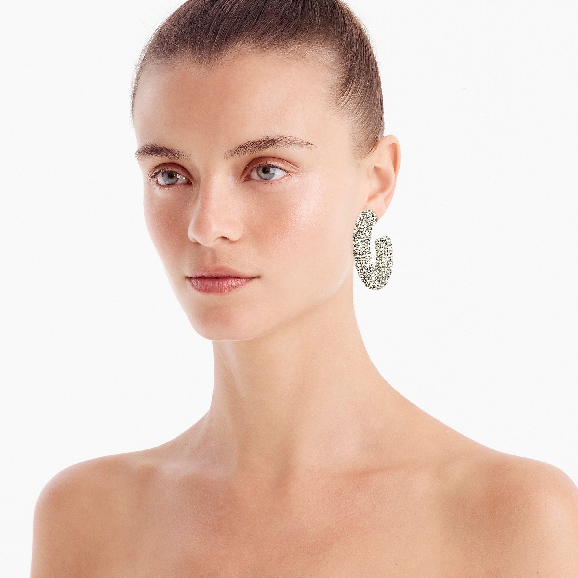 Sparkly beaded hoop earrings | J.Crew US