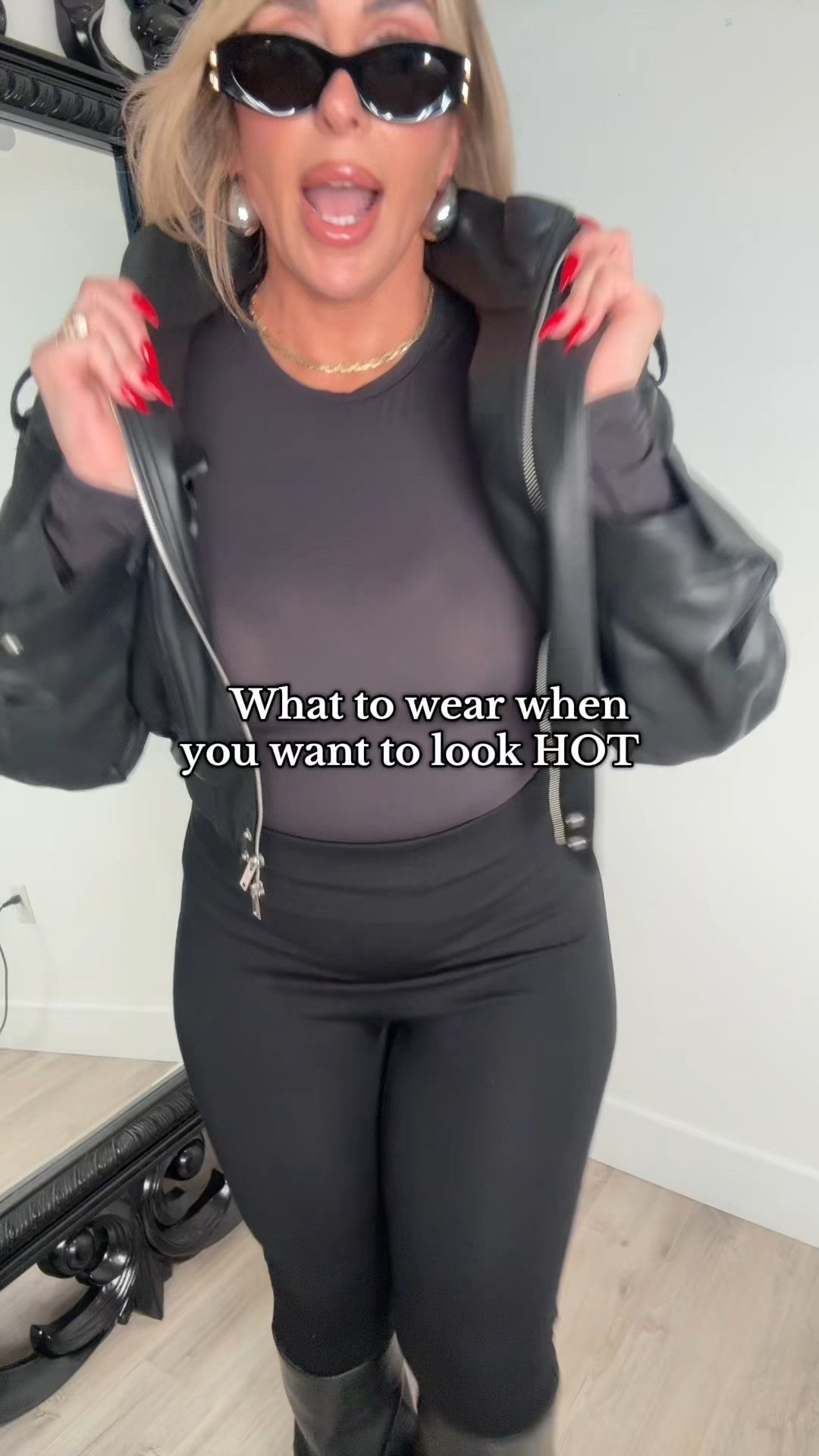 Baddie Outfit Formula:

I love these leggings. Compressive flattering stretchy shaping. Size XL reg. I could’ve sized down to a large, but I need the room for my thighs.

top I linked a similar top that would match better I wear a size XL.

Boots old zara. Linked other options that fit a wider calf 16.75. 

Jacket size L

miu miu sunglasses also linked the amazon version 

linked fav statement earrings 

#LTKSaleAlert #LTKCyberWeek #LTKMidsize